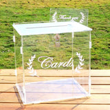 Elegant Acrylic Wedding Card Box - Modern and Transparent Gift Card Holder for Receptions