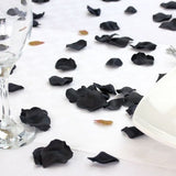 3000 Pcs Black Silk Rose Petals Set - Luxurious Decor for Weddings and Special Occasions