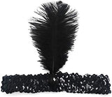 12 Pcs Elegant Feather Headpieces - Perfect for Gatsby Wedding & Vintage Themed Events