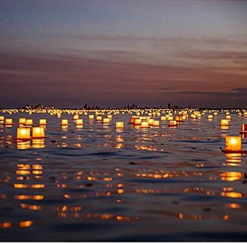 20 PCS Biodegradable Floating Water Candle Lanterns - 5.9 Inch - Eco-Friendly Wedding & Event Decor