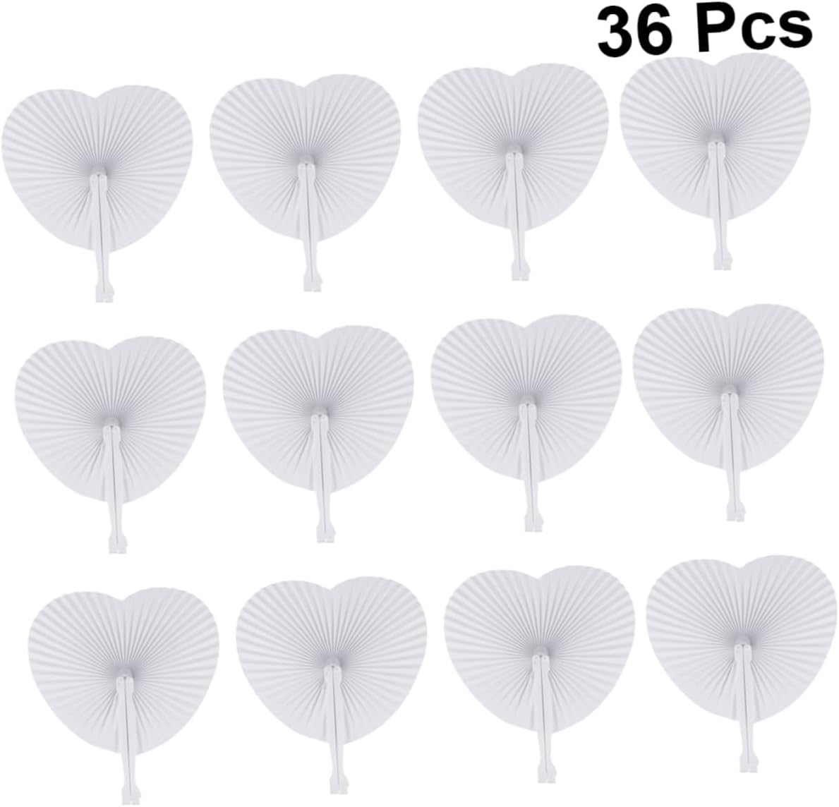 36pcs Elegant Wedding Hand Held Fans - Perfect for Guests at Ceremonies & Receptions