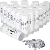 Sparkle and Bash 20 Pack Silver Foil Wedding Confetti Shakers - Elegant Bulk Decor for Minimalist Weddings