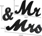 Elegant 'Mr & Mrs' Wedding Table Sign - Perfect for Minimalist and Gatsby Themed Weddings