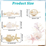 4 Styles Starfish Shell Hair Clips - Elegant Ocean-Inspired Hair Accessories for Weddings