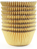 198 Pcs Gold Foil Metallic Cupcake Wrappers & Baking Cups - Luxurious Decor for Gatsby Wedding Desserts