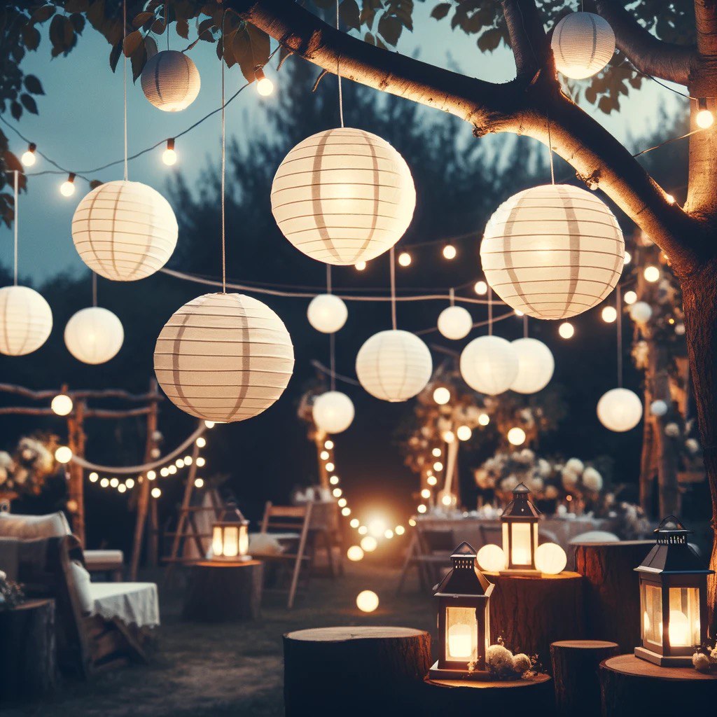 Elegant Ambiance: 80 Pack White Paper Lanterns in Assorted Sizes (4"-12") - Perfect for Wedding Decor