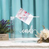 10” Acrylic Clear Card Box - Sleek Wedding Card Box for Reception in Minimalist Style