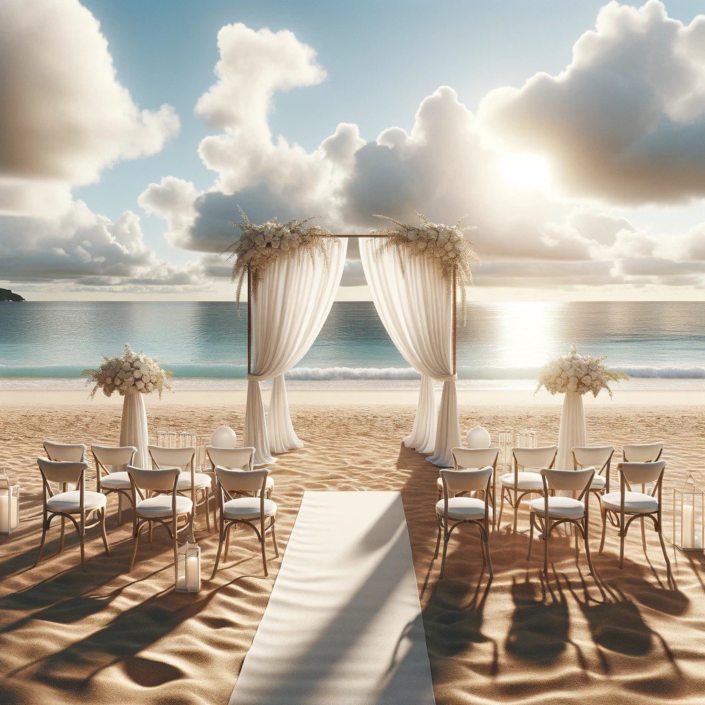 Ethereal Elegance: White Chiffon Curtains 10x10 FT, 2 Panel Backdrop - Ideal for Wedding Celebrations