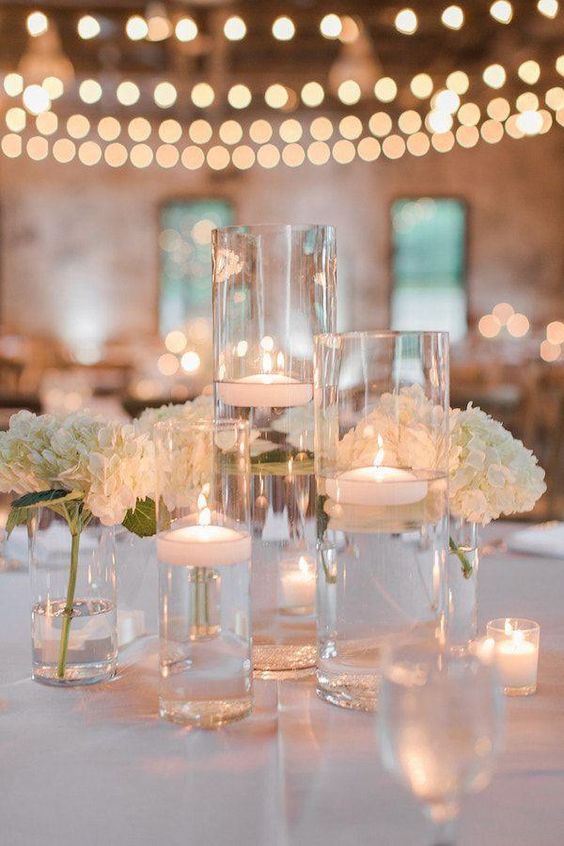 15 PCS Clear Glass Candle Cylinder Vases Set - 4, 8, 12 Inch Heights, 3.5 Inch Wide - Elegant Centerpieces for Wedding