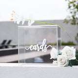 10” Acrylic Clear Card Box - Sleek Wedding Card Box for Reception in Minimalist Style