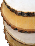 Rustic Elegance: 4 Pack Basswood Round Wood Slices, 9-12" Diameter - Perfect for Wedding Decor