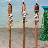 Elegant Faux Bamboo Outdoor Torch Stands - 60" Tall - Perfect for Weddings and Garden Events