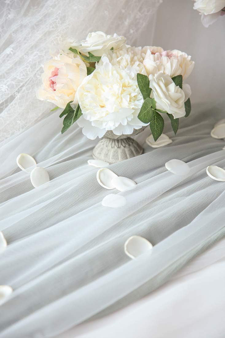 300pcs Ivory Silk Rose Petals - Elegant Flower Petals for Wedding Flower Girl Basket & Decor