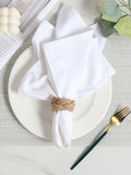 Nautical Napkin Rings Set of 12 - Elegant Woven Napkin Holders for Wedding & Coastal Events