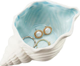 Conch Shape Ceramic Jewelry Tray for Rings - Elegant Wedding Accessory & Gift