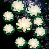 12 Pcs Floating Pool Lights Lotus - 5.91 Inch - Magical Wedding & Event Decor