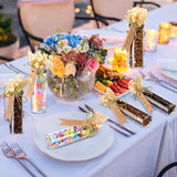 24 Pcs Clear Glass Candy Tubes - Elegant Bulk Jar Favors for Wedding Guest Gifts