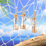 6 Pcs Glass Bottle Beach Ornaments - Nautical Coastal Gifts for Guests & Decorations