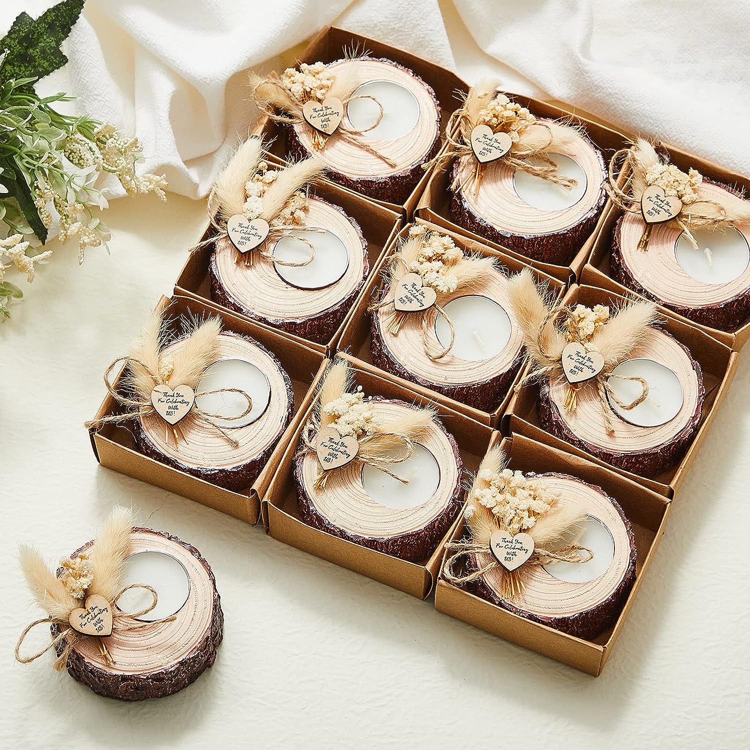 50 Pcs Elegant Wedding Favors Candle Holders - Minimalist Design for Guest Appreciation