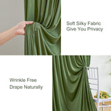 Lush Elegance: Wedding Fabric Green Curtains, 5ft x 10ft, 2 Panels - Perfect for Enchanting Wedding Decor