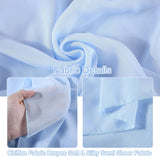 Serene Elegance: Light Blue Chiffon Curtains 5ft x 10ft, 2 Panels - Ideal for Wedding Decor