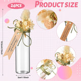 24 Pcs Clear Glass Candy Tubes - Elegant Bulk Jar Favors for Wedding Guest Gifts