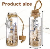 6 Pcs Glass Bottle Beach Ornaments - Nautical Coastal Gifts for Guests & Decorations