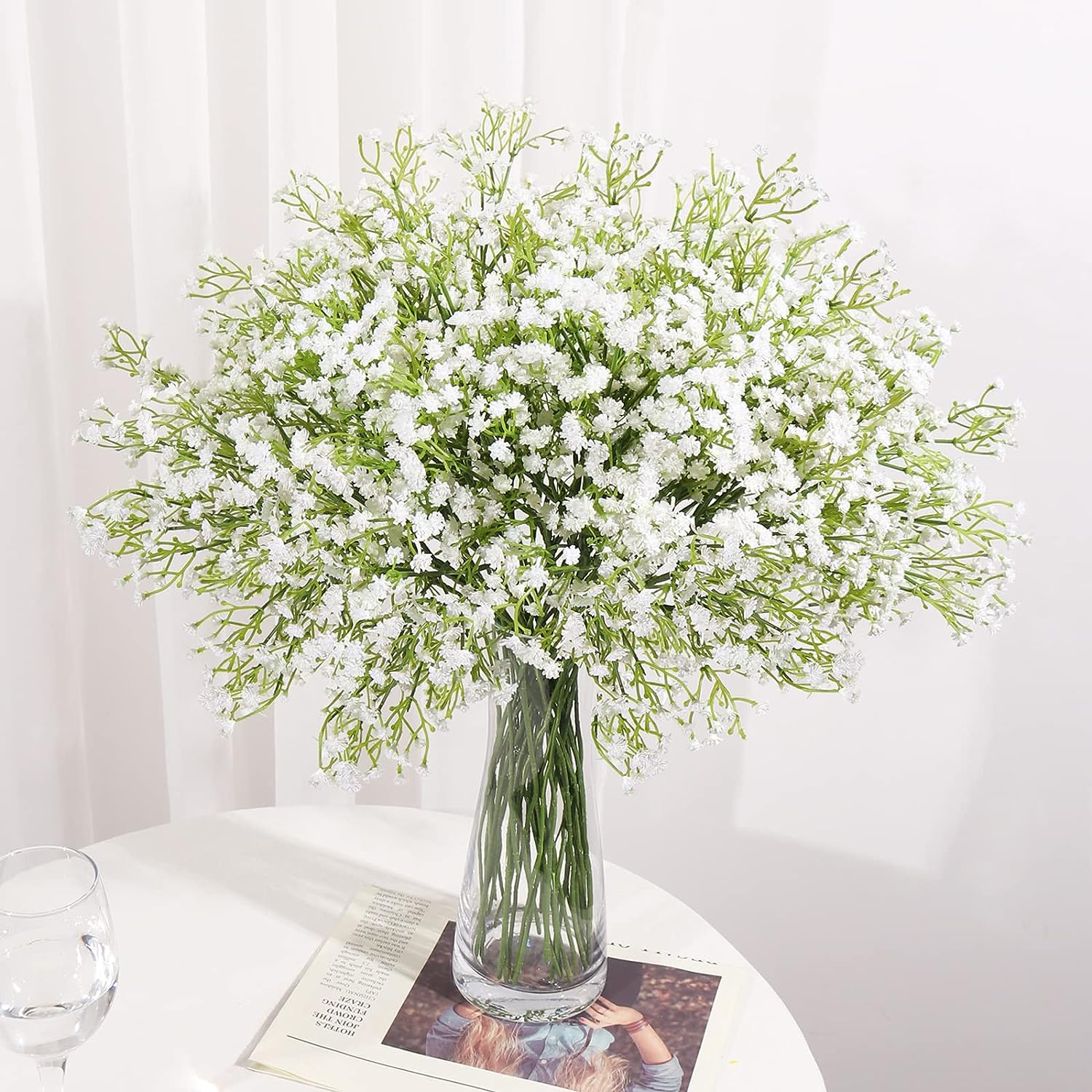 Delicate Charm: 20 Pcs 14" Artificial Baby Breath Gypsophila Flowers - Ideal for Wedding Decor