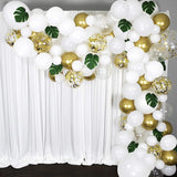 White and Gold Balloon Arch - Timeless Elegance for Luxurious Celebrations!