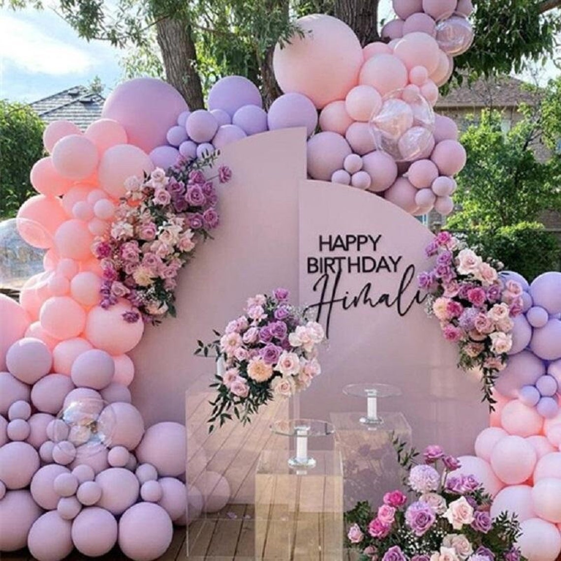 Pastel Purple and Pink Balloon Collection - Soft and Delightful Decor for Elegant Celebrations!