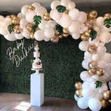 White and Gold Balloon Arch - Timeless Elegance for Luxurious Celebrations!