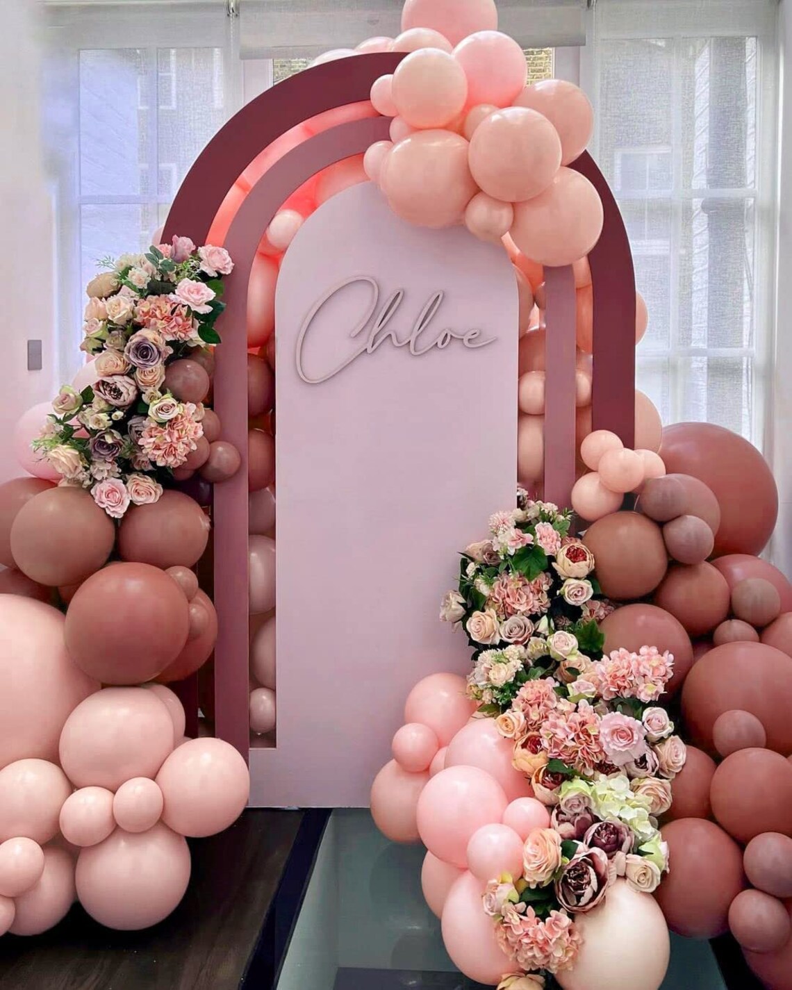 Blush & Rose Gold Elegance Balloon Arch Kit – Perfect for Chic Celebrations