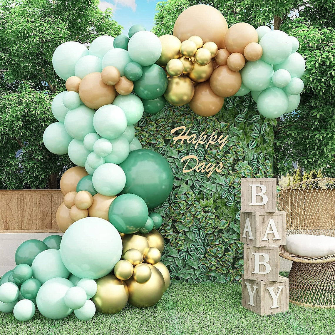 Pastel Bohemian Balloon Garland - Enchanting and Chic Ambiance for Trendy Soirées!