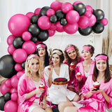 Hot Pink and Black Balloons - Bold and Striking Decor for Vibrant Celebrations!