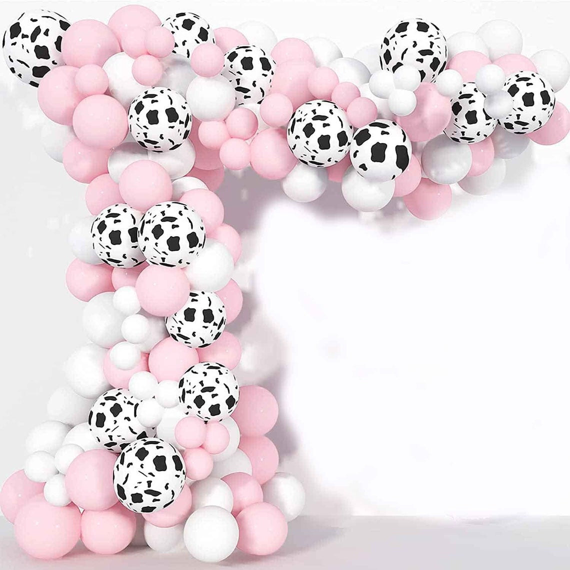 Farm Animals Cow Pink Balloon Garland - Charming and Playful Decor for Fun-Filled Celebrations!