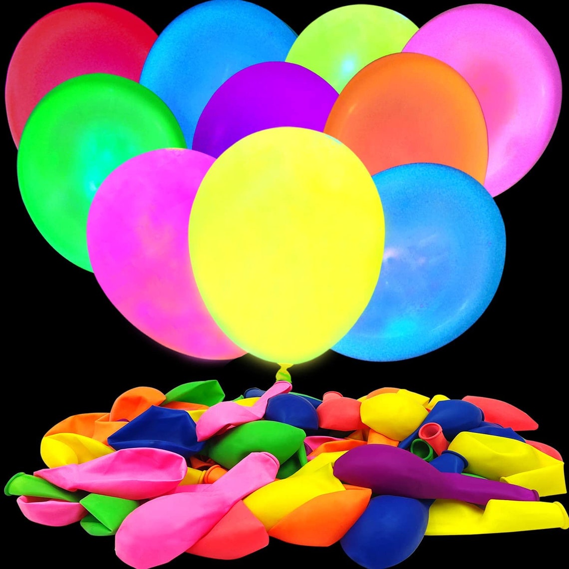 Neon Balloon Arch - Vibrant and Electrifying Decor for High-Energy Celebrations!